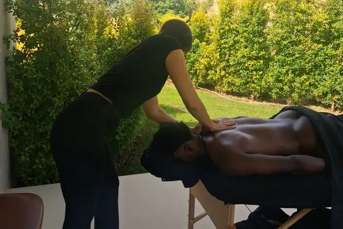 Back massage in a villa on the Costa del Sol